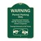 Signmission Designer Series-Warning Permit Parking Vehicles Will Be Towed Vehicle, 24" x 18", G-1824-9866 A-DES-G-1824-9866 - alternate 1